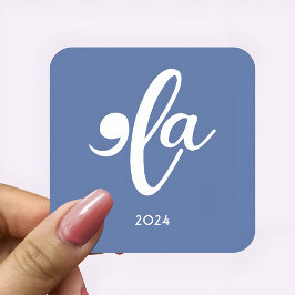 Kamala säger sin Namn 2024 Fyrkantigt Klistermärke