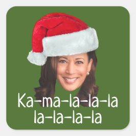 Kamala Santa Hat - Biden Harris 2020 lustig helgda Fyrkantigt Klistermärke