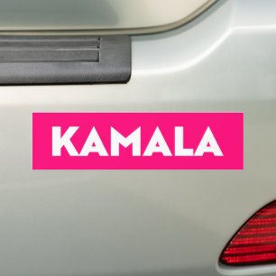 kamala shock rosa och vit modern fetstik typografi bildekal