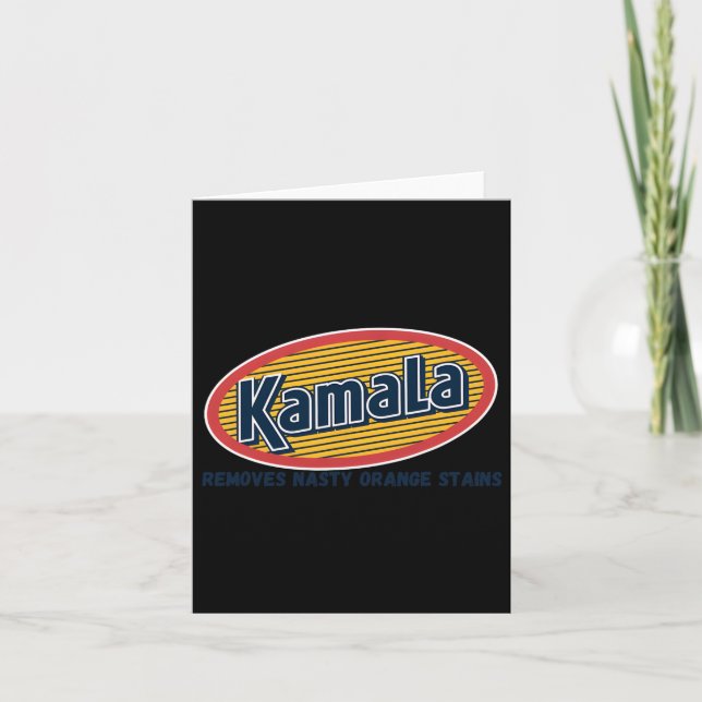 Kamala Tar bort Nasty Orange Stains Funny Kort (Framsida)