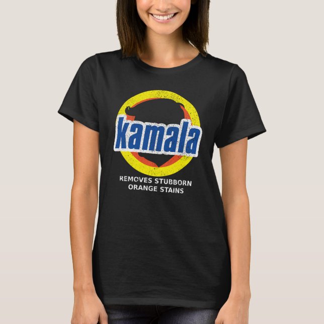 Kamala Tar bort stubborn Orange Stains T Shirt (Framsida)