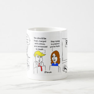 KAMALA TRUMP TECKNAD MUGG