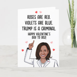 Kamala Valentine - Trump är en Kriminell Glad V-da Kort