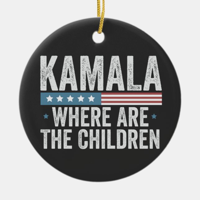 Kamala var är valen till Childrens? Julgransprydnad Keramik (Framsidan)