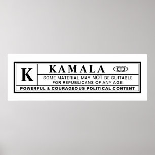 Kamala varningsetikett poster