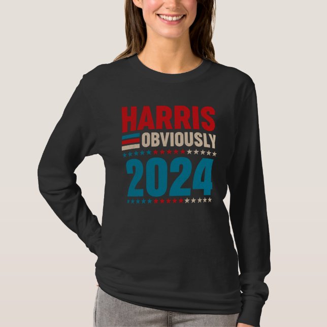 Kamala Walz Tydligen 2024 Harris Waltz 2024 T Shirt (Framsida)