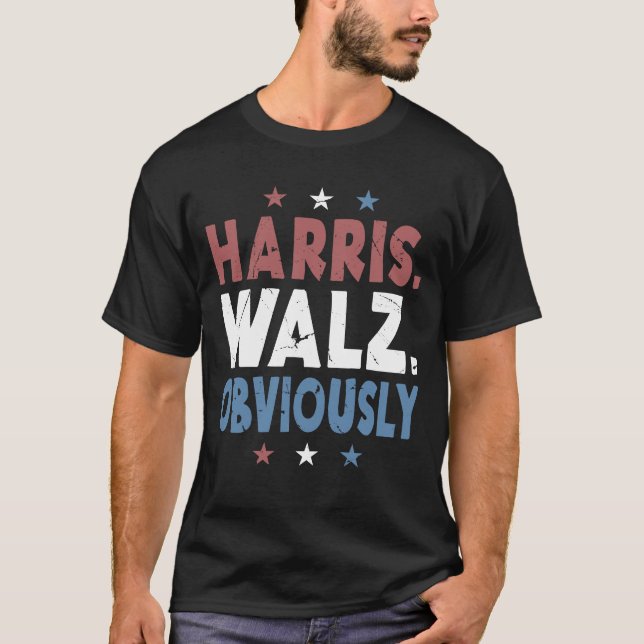 Kamala Walz Uppenbarligen 2024 Harris Waltz 2024 V T Shirt (Framsida)