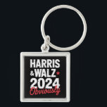 Kamala Walz Uppenbart 2024 Harris Waltz 2024 Fyrkantig Silverfärgad Nyckelring<br><div class="desc">Kamala Walz Uppenbart 2024 Harris Waltz 2024 Val</div>