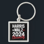 Kamala Walz Uppenbart 2024 Harris Waltz 2024 Fyrkantig Silverfärgad Nyckelring<br><div class="desc">Kamala Walz Uppenbart 2024 Harris Waltz 2024 Val</div>