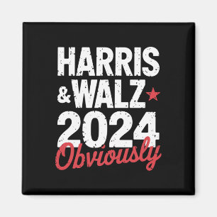 Kamala Walz Uppenbart 2024 Harris Waltz 2024 Magnet