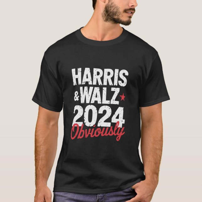 Kamala Walz Uppenbart 2024 Harris Waltz 2024 T Shirt (Framsida)
