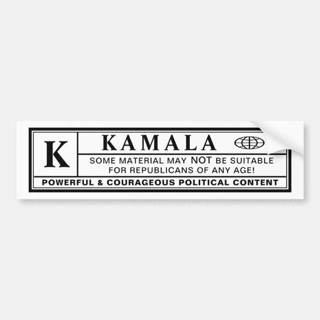 Kamala Warning Label Bildekal (Framsidan)