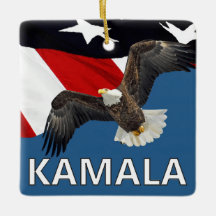 Kamala With Eagle och Flagga