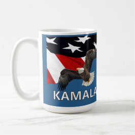 Kamala With Eagle och Flagga Kaffemugg