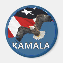 Kamala With Eagle och Flagga