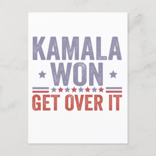 Kamala Won Få över valet i Harris Walz Vykort