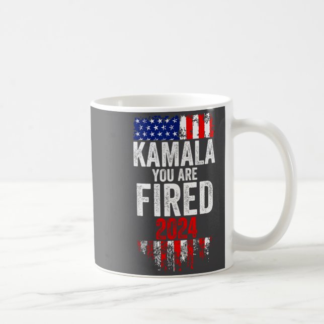 Kamala You're Fired Funny Anti Kamala Harris Elect Kaffemugg (Höger)
