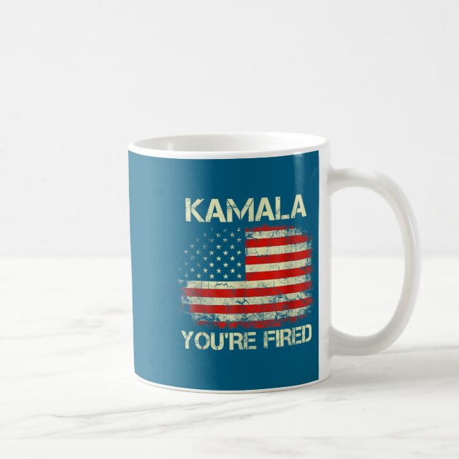 Kamala You're Fired Funny Anti Kamala Harris Elect Kaffemugg (Höger)