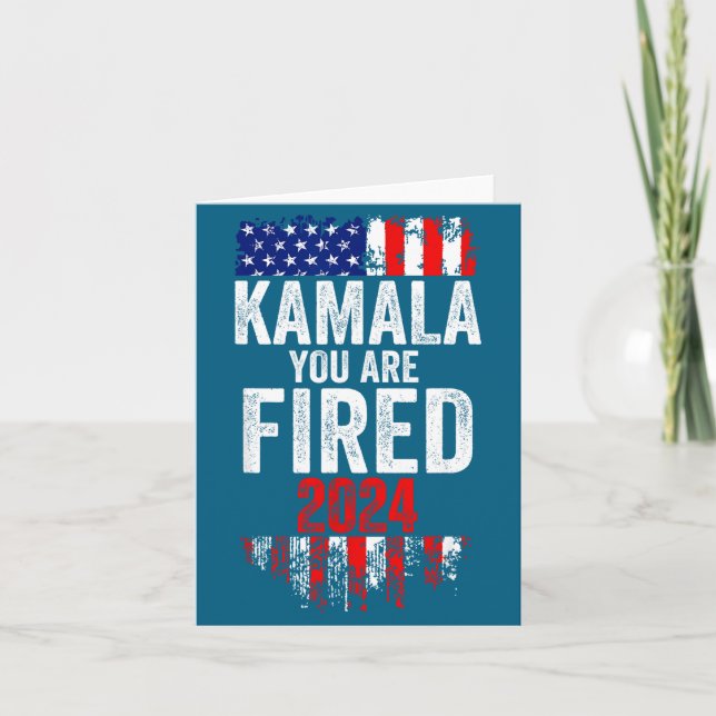 Kamala You're Fired Funny Anti Kamala Harris Elect Kort (Framsida)