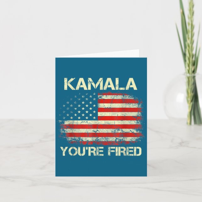 Kamala You're Fired Funny Anti Kamala Harris Elect Kort (Framsida)