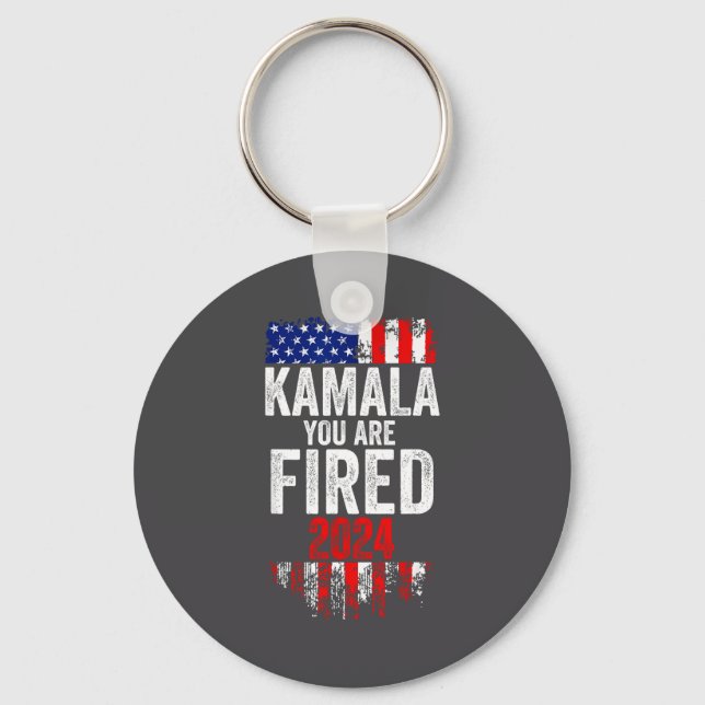 Kamala You're Fired Funny Anti Kamala Harris Elect Nyckelring (Framsida)