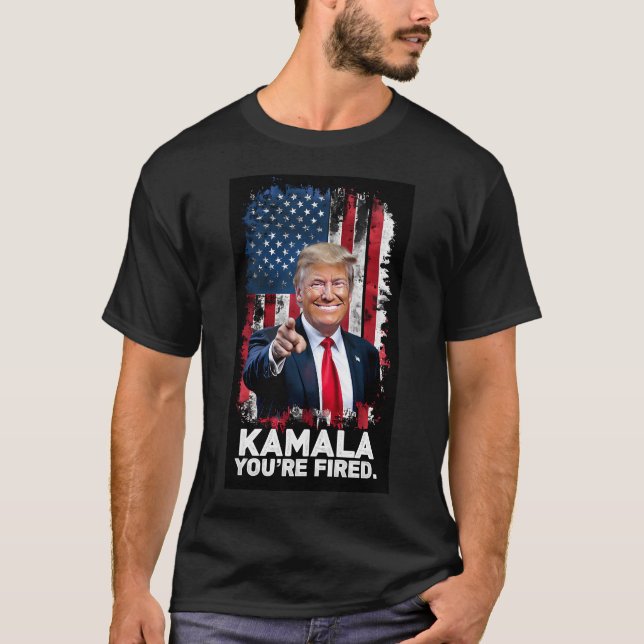 Kamala You'Re Fired 	 Get Over It Trump T Shirt (Framsida)