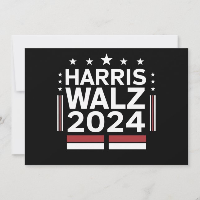 KamalaHarris TimWaltz 2024  Inbjudningar (Framsida)