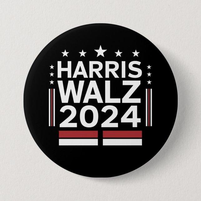 KamalaHarris TimWaltz 2024  Knapp (Framsida)