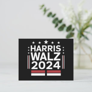 KamalaHarris TimWaltz 2024 Vykort