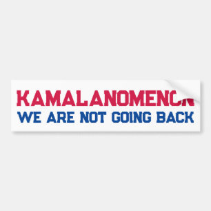 KAMALANOMENON Kamala Harris Vi går inte tillbaka Bildekal