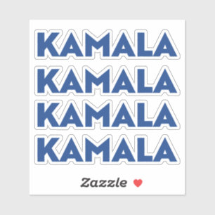 Kamalas blå moderna fet typografi, fyra klistermär klistermärken