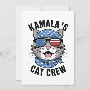 Kamalas Cat Crew-val Cat Dam Gift Tack Kort