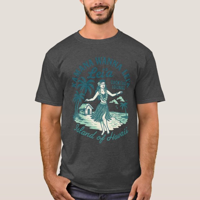 Kamana Wanna Lei A Cocktail Lounge T Shirt (Framsida)