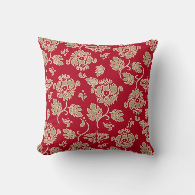 Kamaole Hawaii Tropical Blommigt Square Pillows Kudde (Framsida)