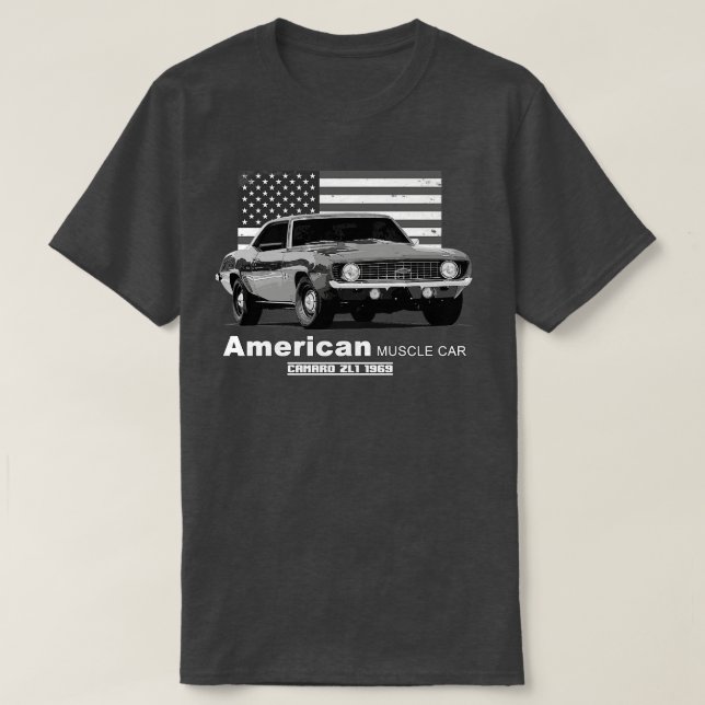 Kamaro ZL1 Amerikansk muskel 60-70-åring är Guld 1 T Shirt (Design framsida)