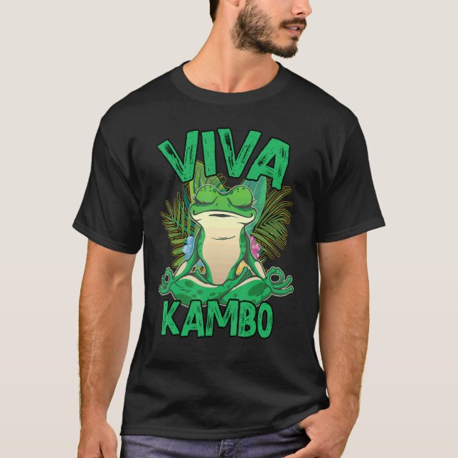 Kambo Warrior Frog Ceremony Plant Medicine T Shirt (Framsida)