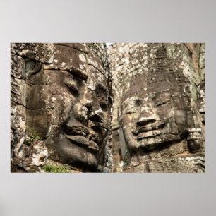 Kambodja, Angkor Wat. Angkor Thom, Bayon Poster