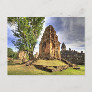 Kambodja, Angkor Wat. Utsikt över Bakong-templet. Vykort