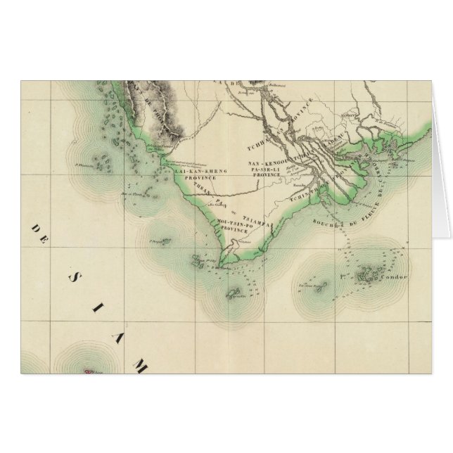 Kambodja, Asien 110 Hälsningskort (Framsidan Horizontal)