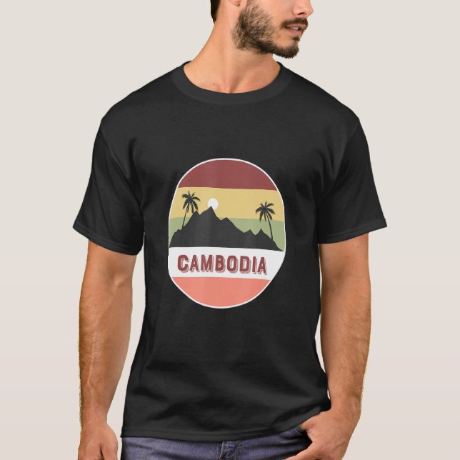 Kambodja, berget och Handflatan T Shirt (Framsida)