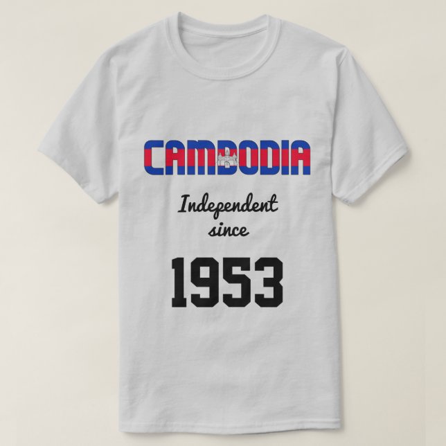 Kambodja Flagga Independence Firande T Shirt (Design framsida)