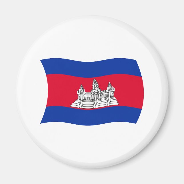 Kambodja Flagga Magnet (Framsidan)
