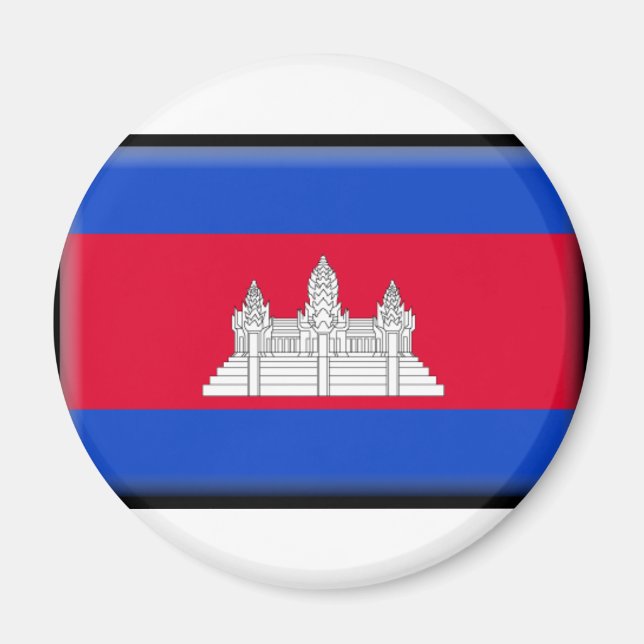Kambodja Flagga Magnet (Framsidan)