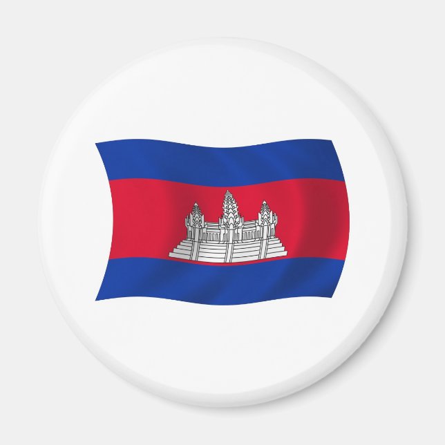 Kambodja Flagga Magnet (Framsidan)