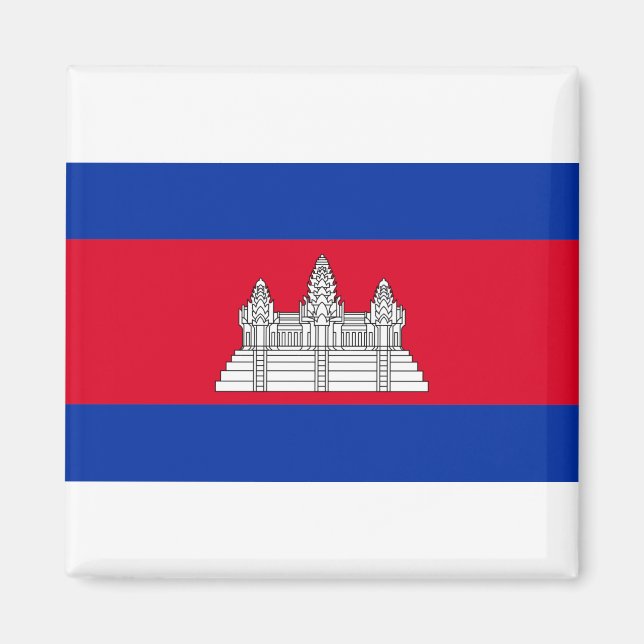 Kambodja Flagga Magnet (Framsidan)