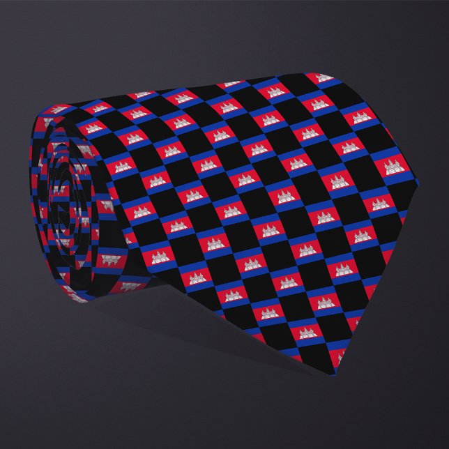 Kambodja Flagga Mönster Slips (Skapare uppladdad)
