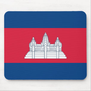 Kambodja Flagga Mouspad Musmatta