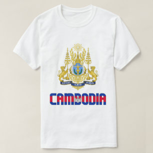 Kambodja, Flagga och Jacka av Arm Patriotic T Shirt