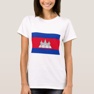 Kambodja Flagga T Shirt