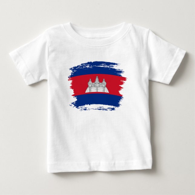 Kambodja flagga t shirt (Framsida)